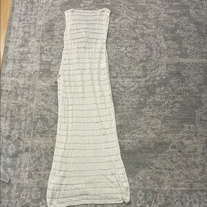 Elegant beige Crochet Maxi Dress